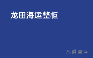 龙田海运整柜