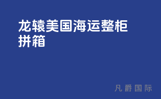 龙辕美国海运整柜拼箱